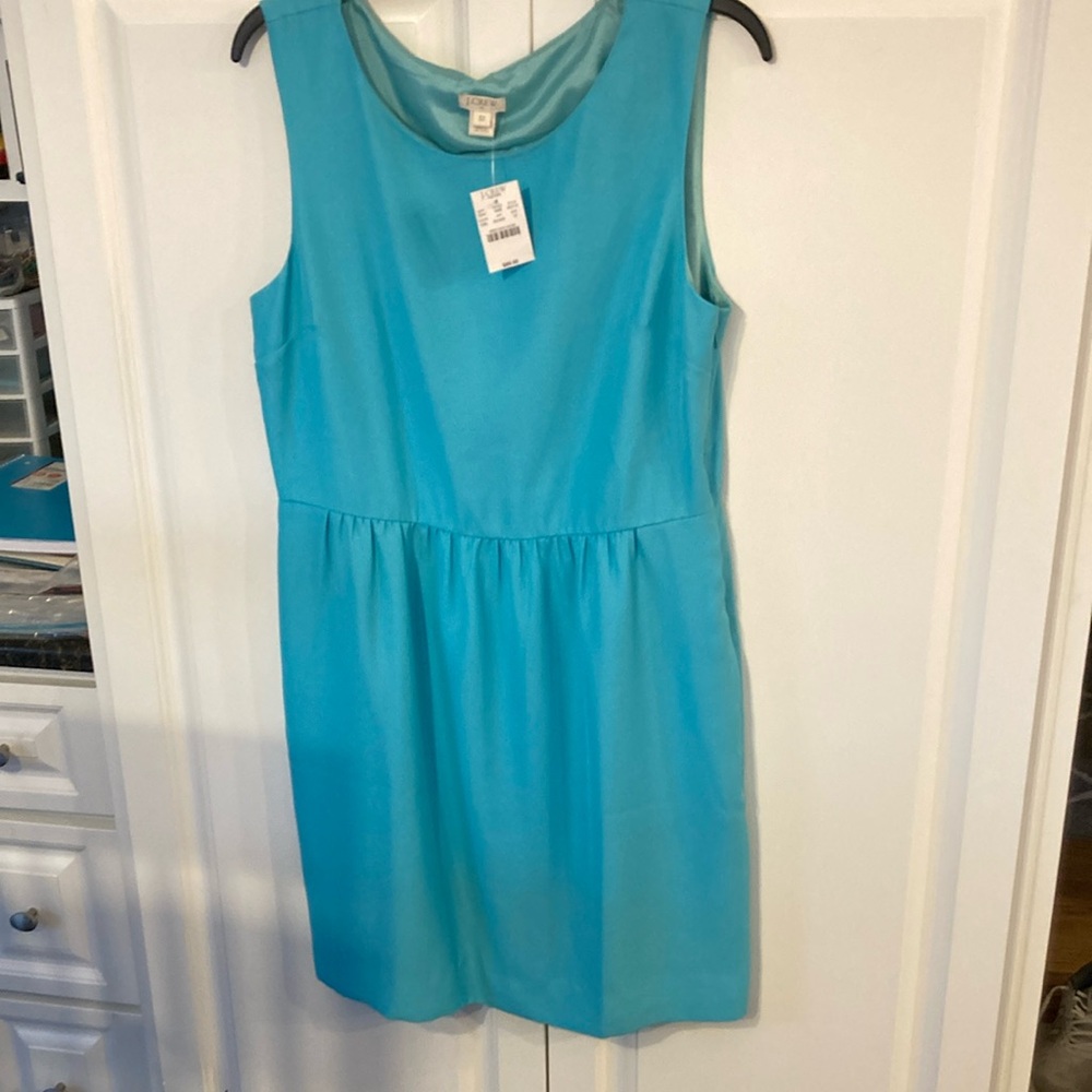 NWT J Crew fully lined pretty Blue Dress.